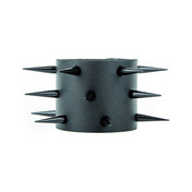 3 Rows Slim Spikes Wrist Cuff W Snaps