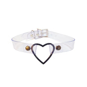 Black Metal  Heart Vinyl Choker