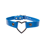 Black Metal  Heart Vinyl Choker