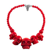 Resin Beaded Skull Necklace