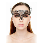 Pegasus Heart Rhinestones Wings Laser Cut Metal Face Mask
