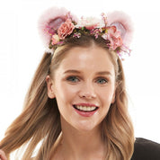 Fuzzy Ears Fairy Roses Headband