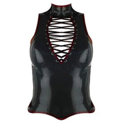 Latex Laced Keyhole Top