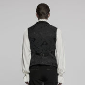 Steampunk Buckle Waistcoat Victorian Brocade Design