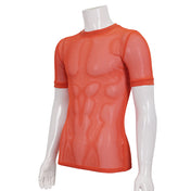 Mens Short Sleeve Fishnet Shirt