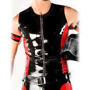 Latex Motocross Vest With Textured Panels