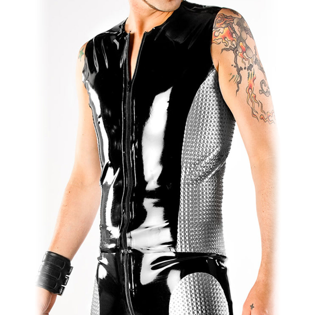 Latex Motocross Vest With Textured Panels