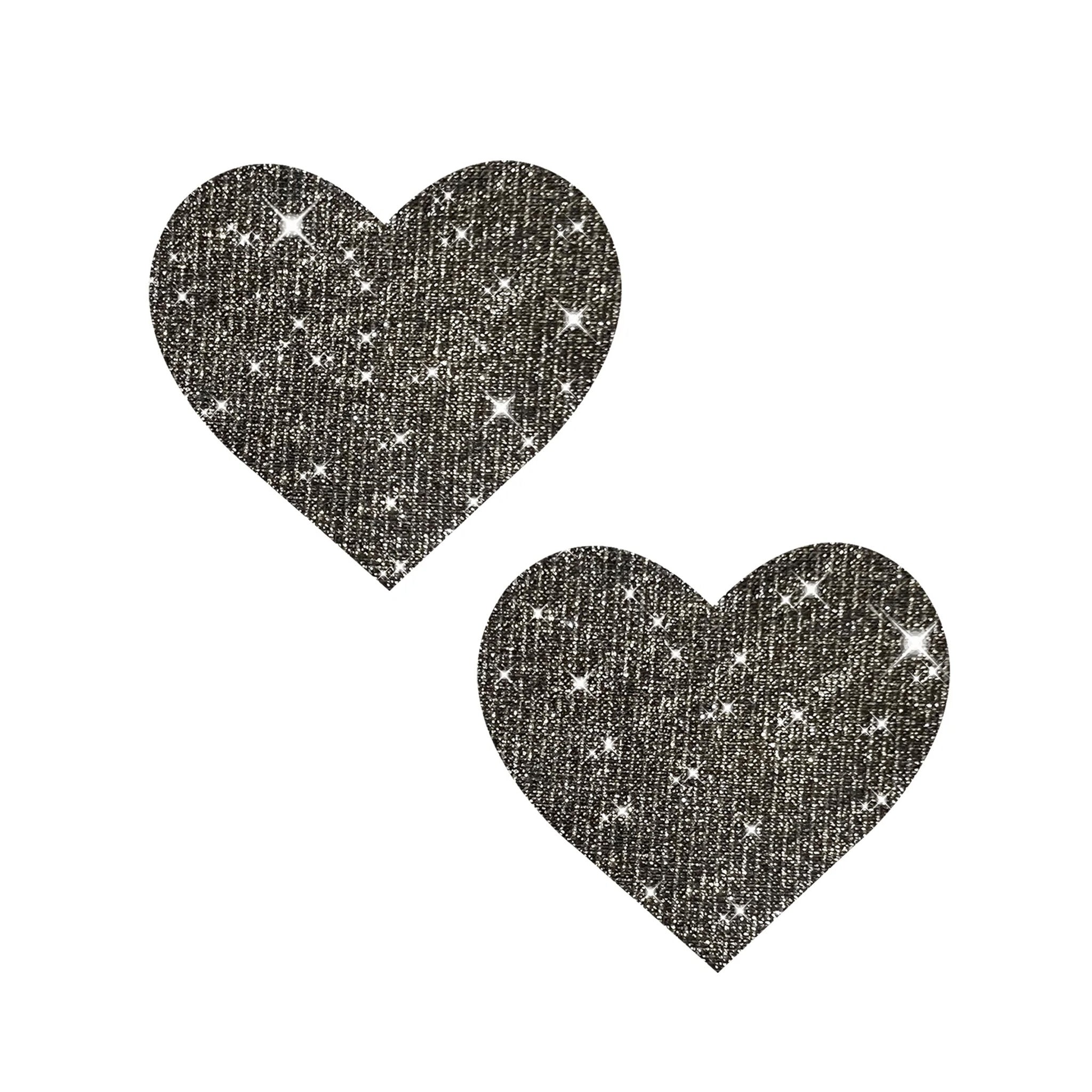 Adhesive medical-grade accessories pasties nipple niple-covers nipple-pasties glitter heart-shaped beautiful sparkly costume cosplay halloween valentines gift ballerina-bling i-heart-you unisex black