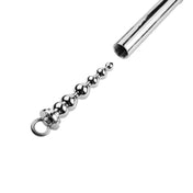 BDSM flogger with hidden plug, black chain flogger, dual-purpose impact toy, anal play flogger, bondage whip.
