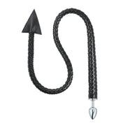 Braided devil tail anal plug, whip plug, succubus/incubus plug, BDSM devil tail, impact play anal plug, fantasy roleplay butt plug.