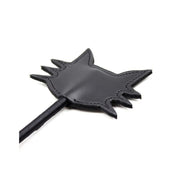 Cat head riding crop, BDSM spanking crop, fetish impact toy, leather riding crop, feline-themed crop.