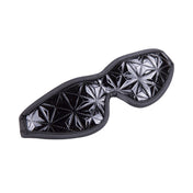 black crocodile pattern pvc padded blindfold pu leather elastic band bdsm sensory play fetish accessory