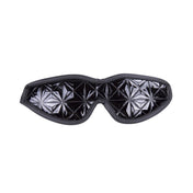 black crocodile pattern pvc padded blindfold pu leather elastic band bdsm sensory play fetish accessory