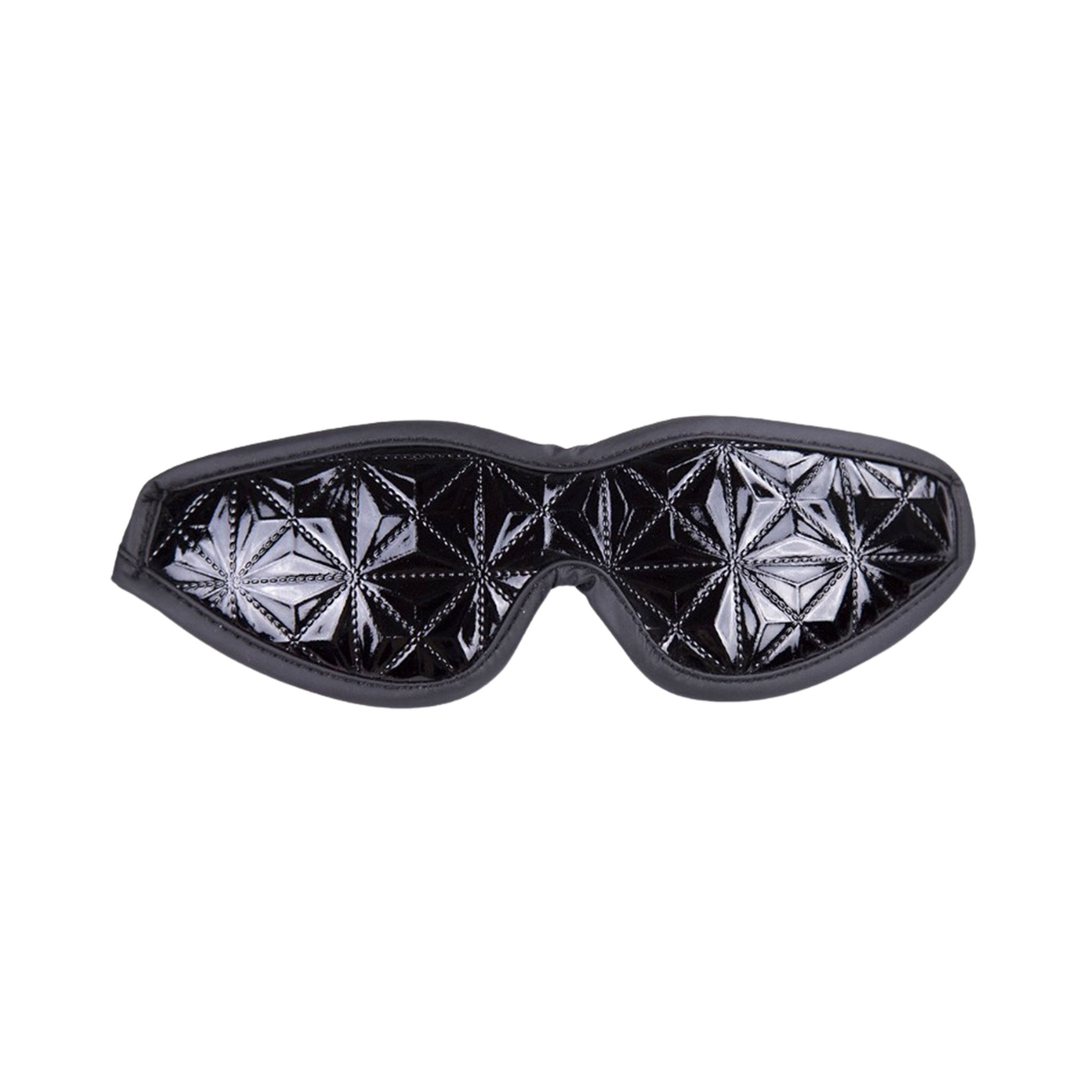 black crocodile pattern pvc padded blindfold pu leather elastic band bdsm sensory play fetish accessory