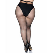 black fishnet pantyhose spandex queen size hosiery plus size tights nylon blend flattering fit lingerie staple versatile hosiery fetish factory