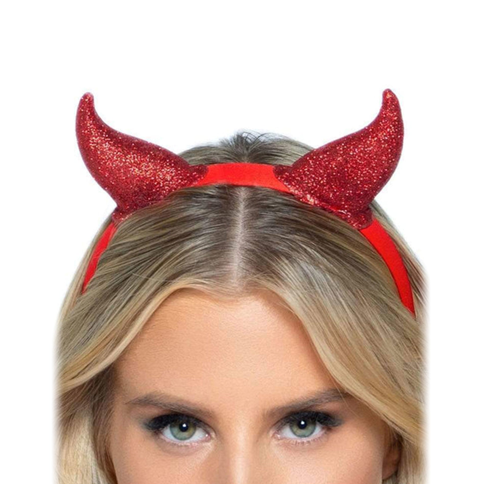 glitter devil horn headband red latex mini devil horns flexible party cosplay accessory halloween costume fetish factory