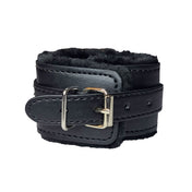 Leather vegan-leather fur-lining faux-fur accessories restraints hogtie hog-tie ankle ankle-restraints wrist wrist-restraints trigger-clasp adjustable buckle locking lockable matte-glossy versatile comfortable detachable luxurious fetish fashion alt-fashion alternative bedroom dungeon bondage bdsm bdsm-toys bdsm-gear kink kinky kinky-toys kinky-play costume cosplay halloween adult-toys unisex black