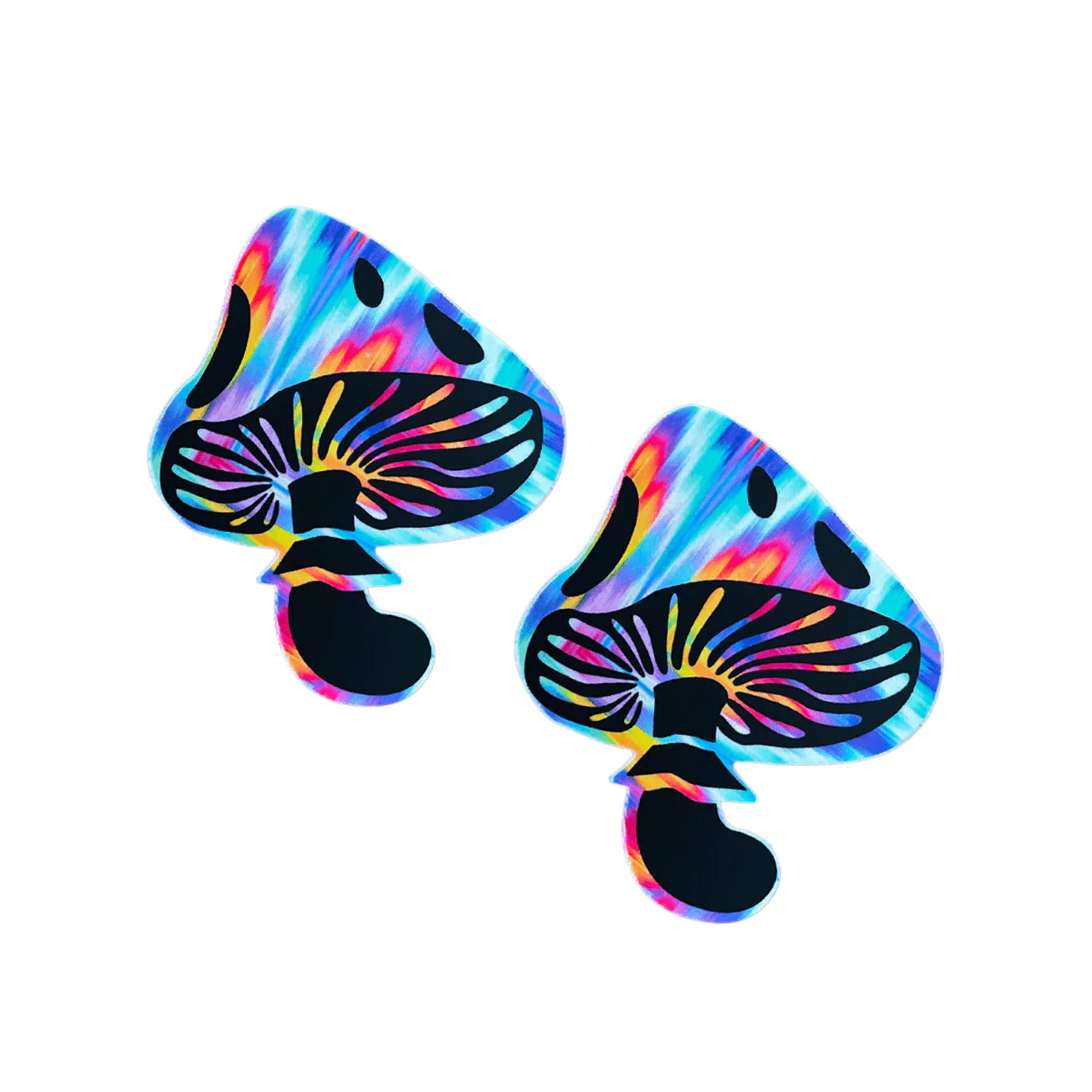 Swimsuit-material adhesive medical-grade blacklight blacklight-ink uv-light uv-reactive blacklight-reactive accessories intimates pasties nipple nipple-pasties nipple-covers breast-shields mushroom magic-mushroom psychedelic-mushroom fashion alt-fashion aztec-rave rave raver-babe festivalwear partywear unisex multicolor rainbow 