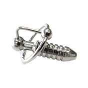 stainless steel hollow beaded urethral probe with cock ring metal urethral insert hollow sound advanced fetish medical play urethral toy stainless steel cock ring beaded urethral sound kinky steel toy fetish factory