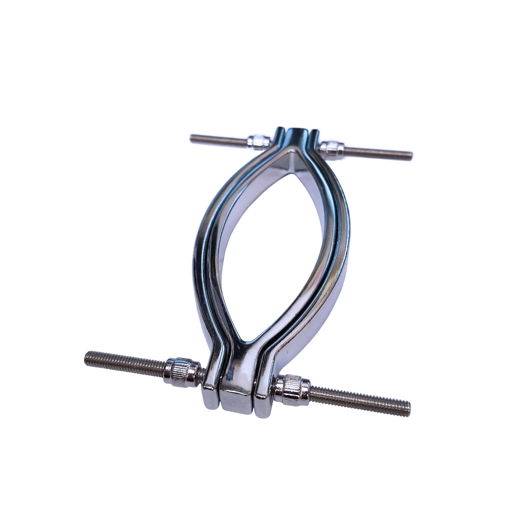 steel pussy clamp stainless steel adjustable thumbscrews labia clamp BDSM fetish sexual tease accessory