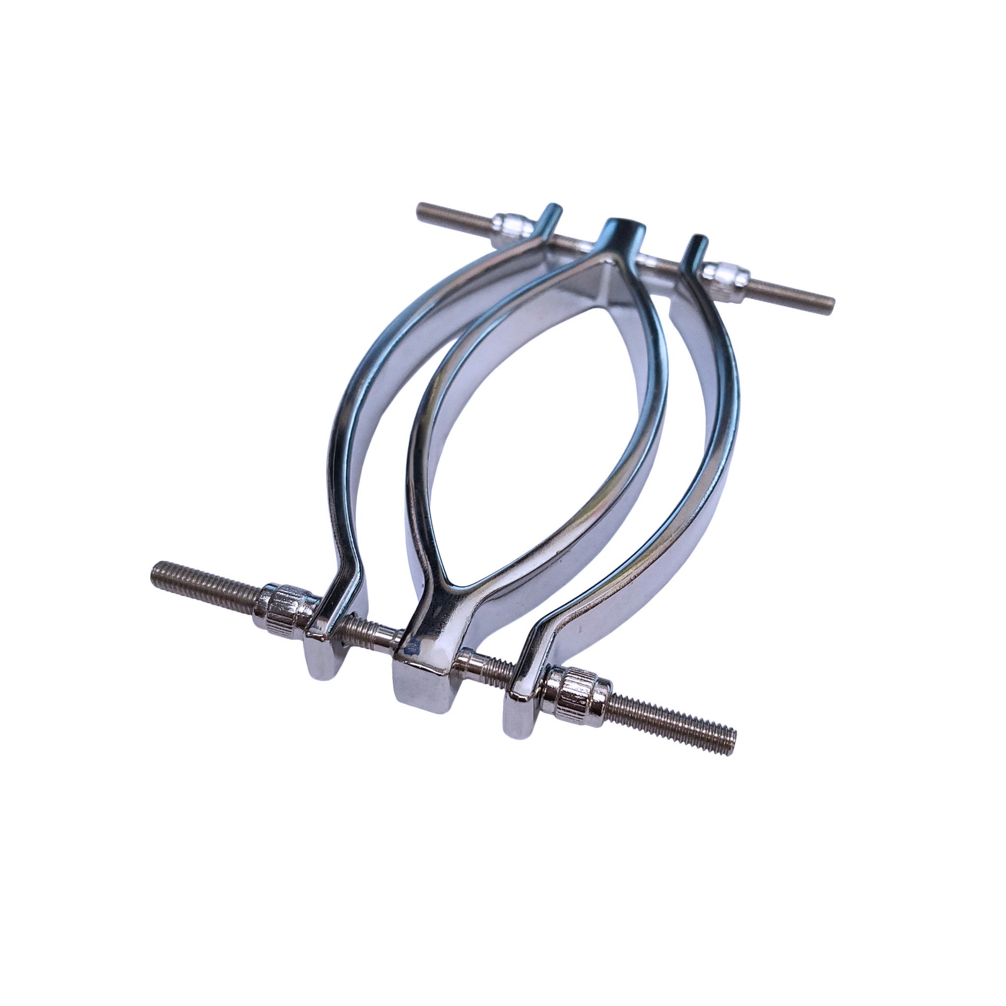 steel pussy clamp stainless steel adjustable thumbscrews labia clamp BDSM fetish sexual tease accessory