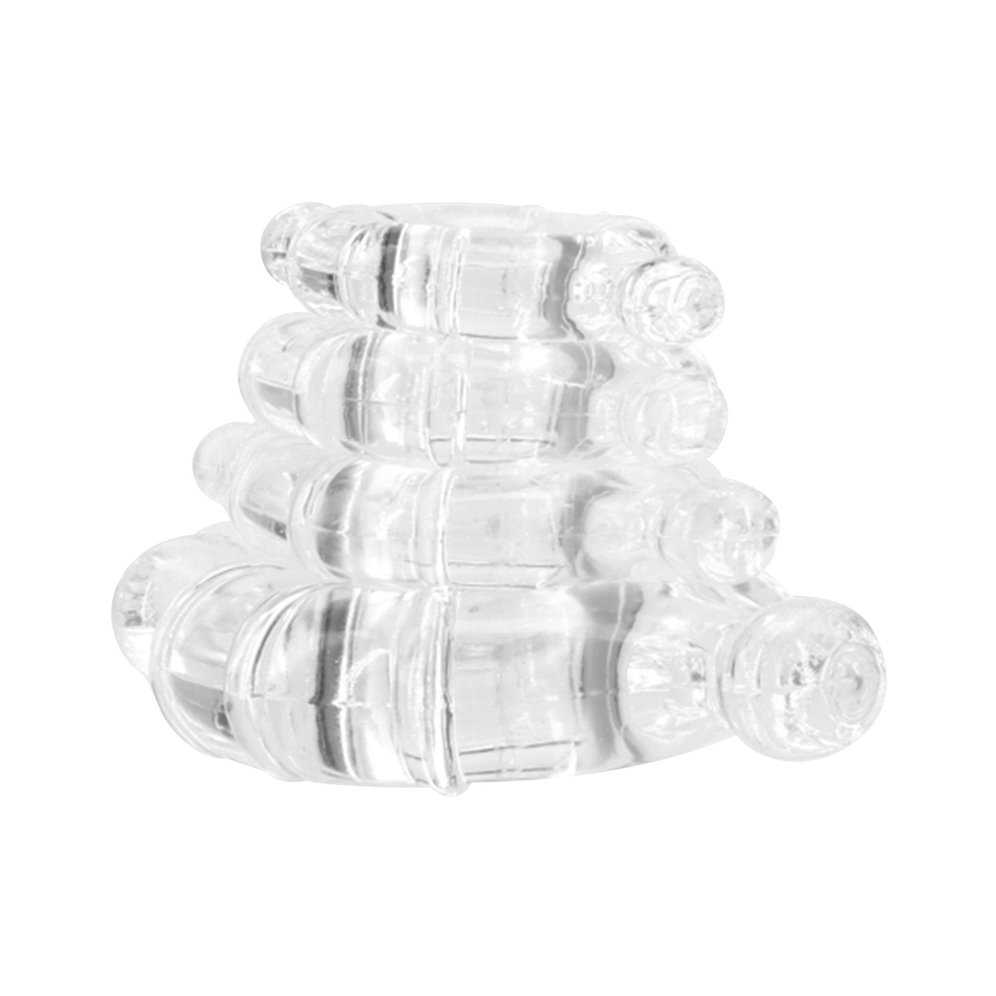 TPE accessories nonvibe non-vibe nonvibrating non-vibrating cnb cockring cock-ring toy-set 4pc 4-pc 4-piece four-piece lube-compatible lubricant-compatible vitality stretchy constrict odorless pliable fetish fashion alt-fashion alternative bedroom bondage bdsm bdsm-toys bdsm-gear kink kinky kinky-toys kinkwear gifts male masculine masc mens guys dudes clear
