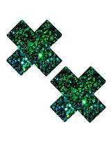 Super Sparkle Envy Green Glitter X Factory Nipztix Pasties