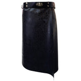 Latex Circuit Textured Heavy Kilt XS