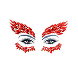 Devils Advocate Red Wing Crystal Face Sticker