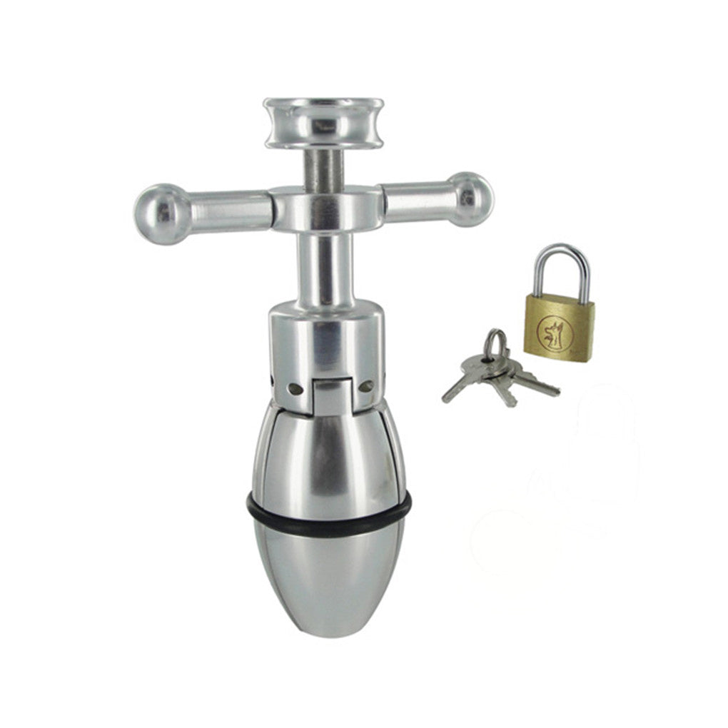 Steel Anal Lock Expanding & Locking Butt Plug Fetish Factory Steel Anal Lock Expanding & Locking Butt Plug Fetish Factory