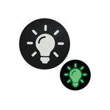 Peekaboo Glow In The Dark Light Bulb Pasties - Black/Green