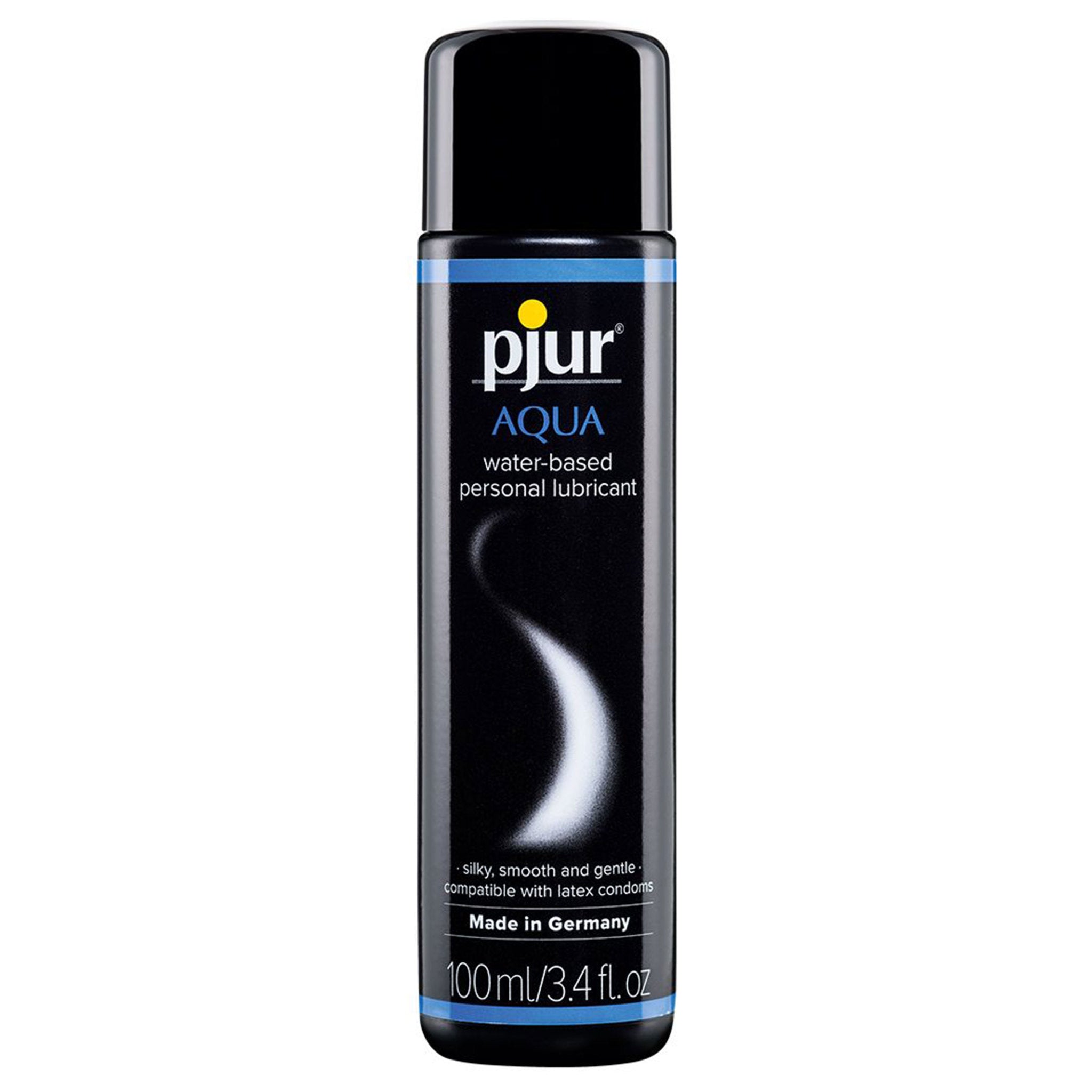 Pjur Aqua Water-Based Lubricant, providing a smooth, non-greasy glide for intimate play and everyday skin hydration.